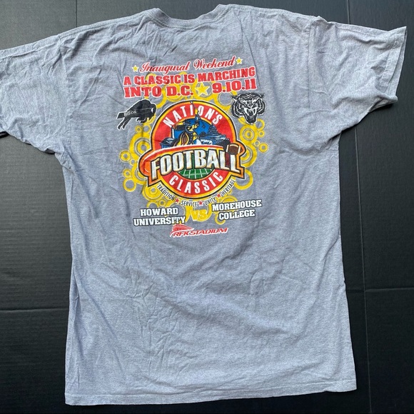 Howard U vs Morehouse Tee 2011 Gray 2011 2-Side Co - Picture 3 of 5